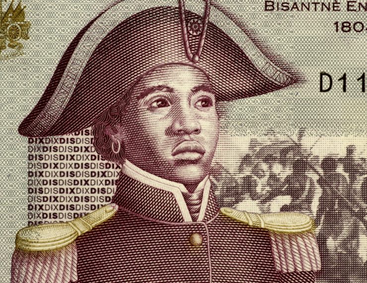 BNRKJP Sanite Belair (1781-1805) on 10 Gourdes 2004 Banknote from Haiti. Freedom fighter and revolutionary.